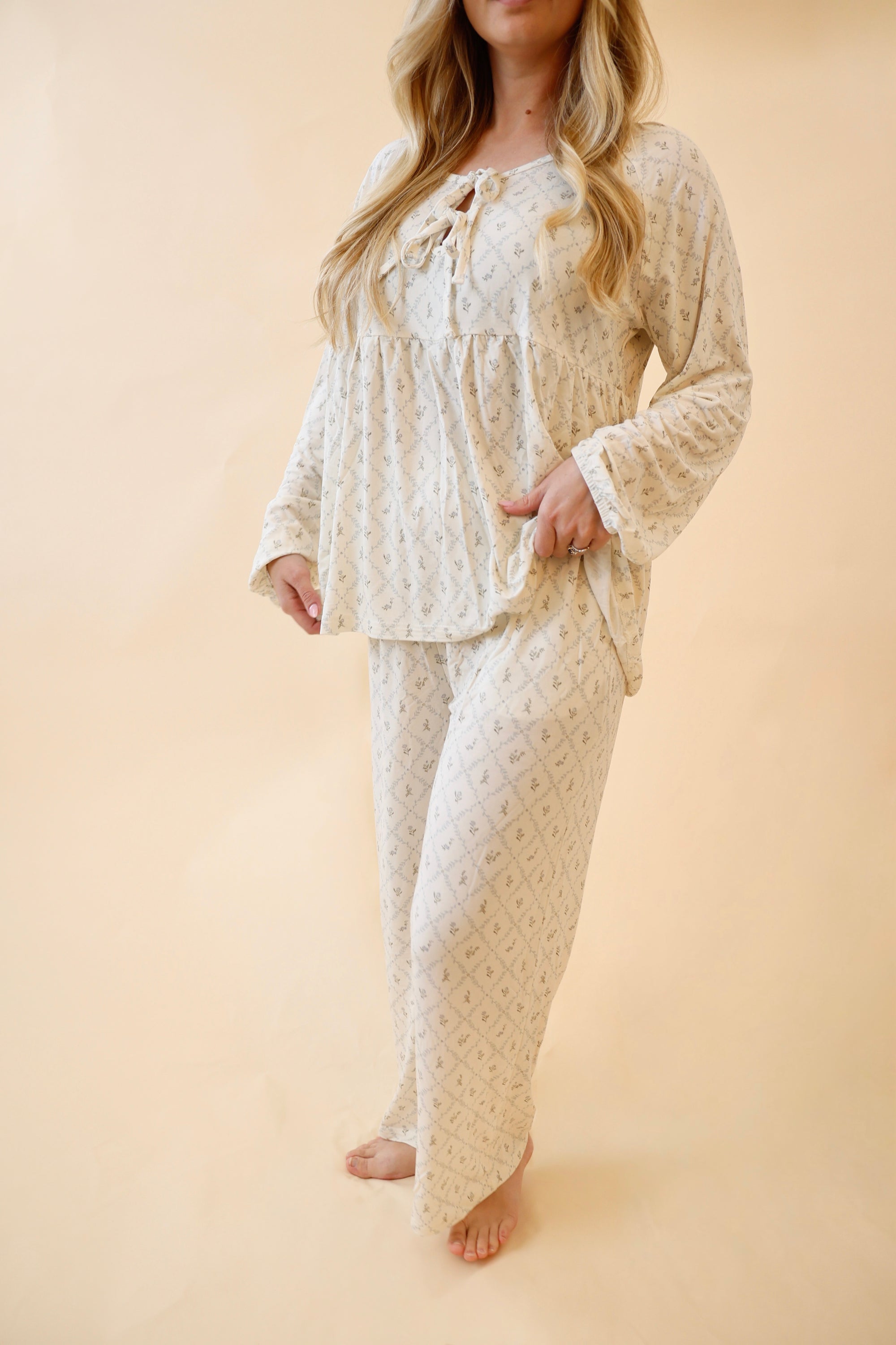Women's Bamboo PJ Lounge Set (Vintage Floral)