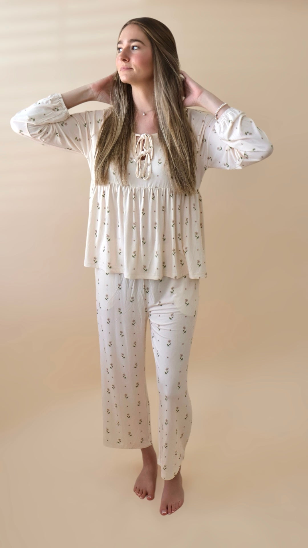 Women's Bamboo PJ Lounge Set (Blush Meadows)