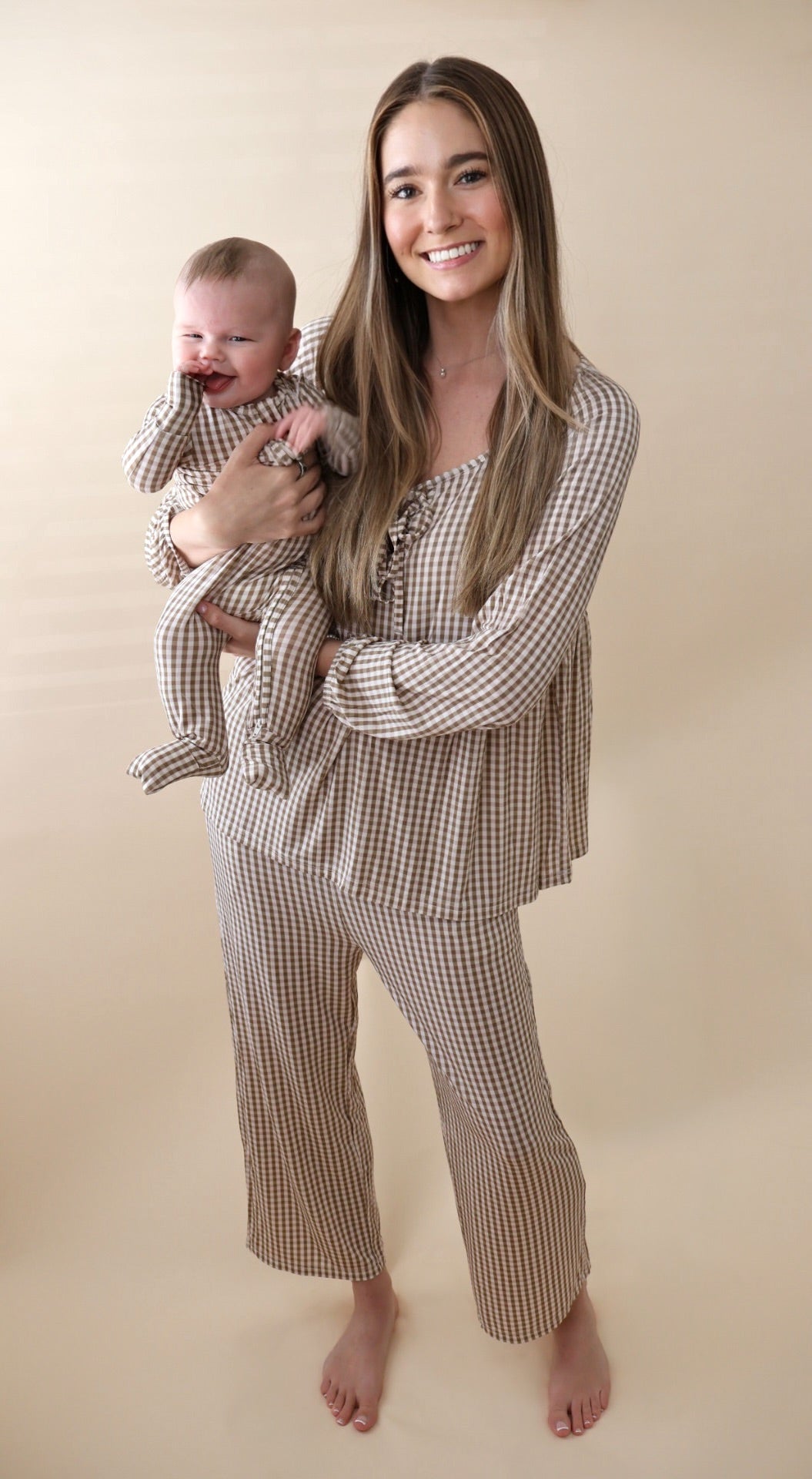 Women’s Bamboo PJ Lounge Set (Gingham)