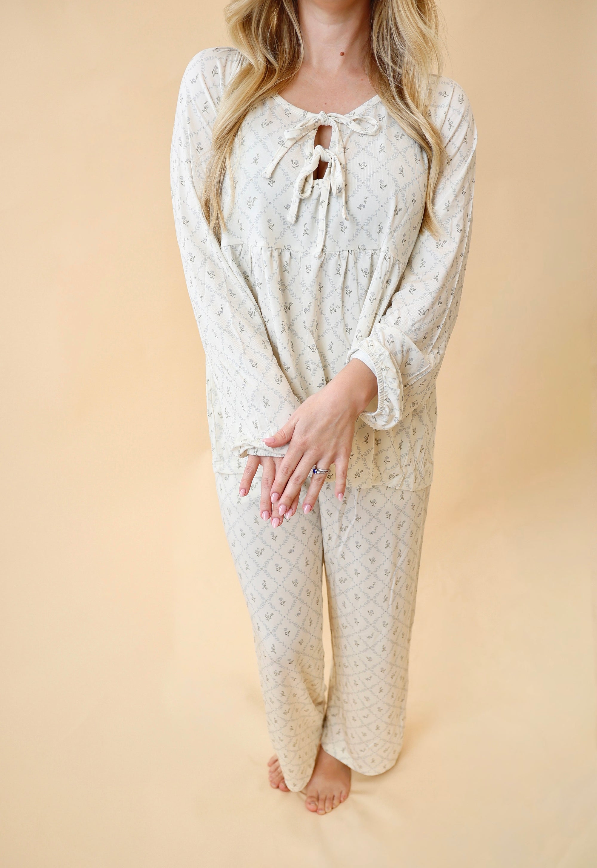 Women's Bamboo PJ Lounge Set (Vintage Floral)