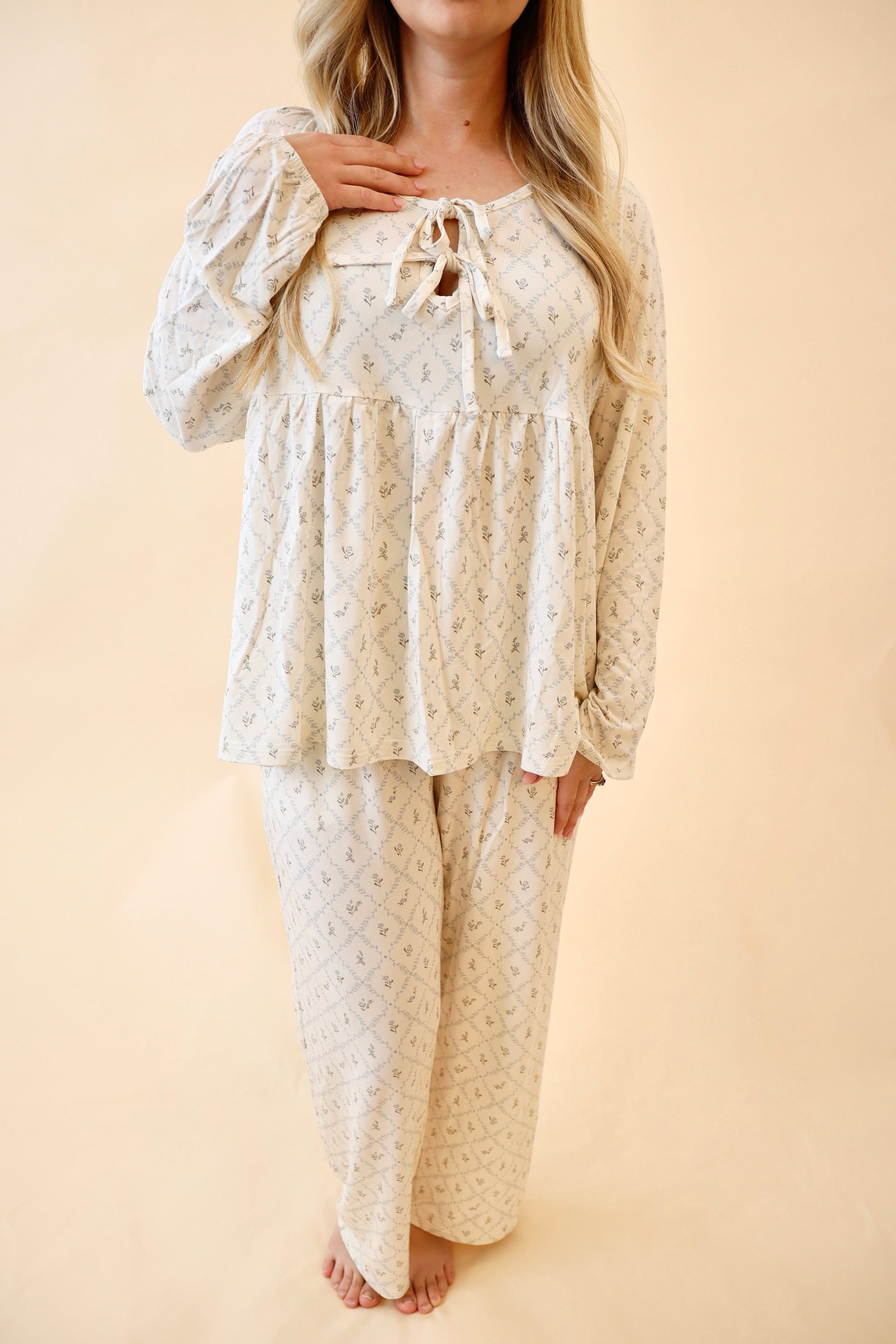 Women's Bamboo PJ Lounge Set (Vintage Floral)